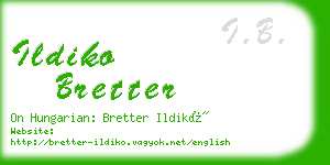 ildiko bretter business card